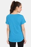 Rosaline Zest Easy Movement Relaxed Top - Enamel Blue — thumbnail 3